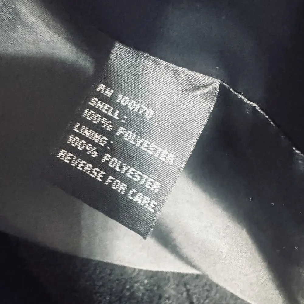 Sandro Sport Black‎ Jacket Full Zip Hoodie Teddy Fleece Sherpa Mens Unisex sz XL